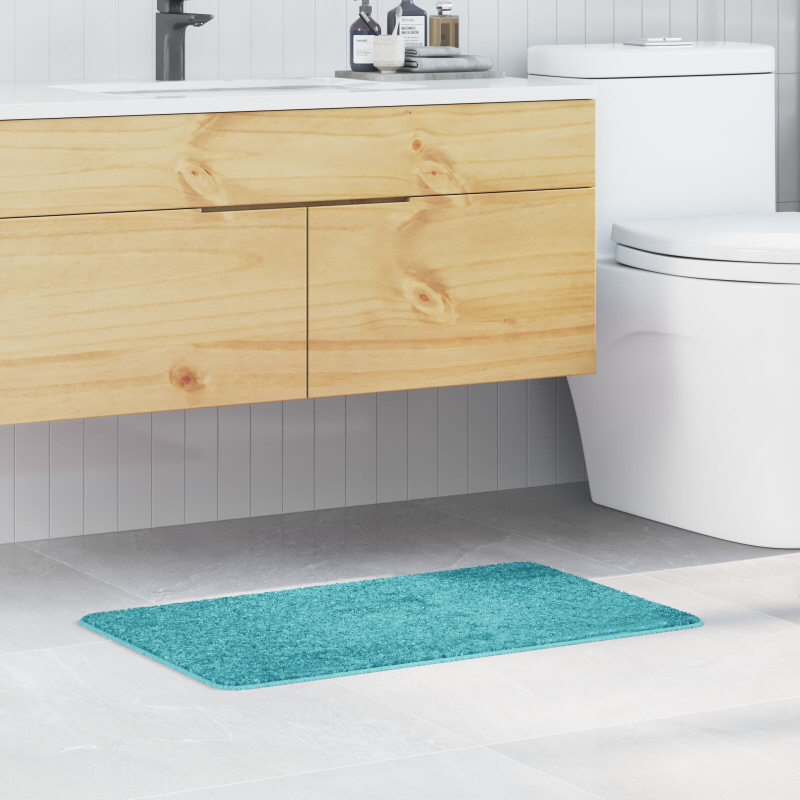 Badematte rechteckig türkis 50x80 cm Polypropylen rutschfest