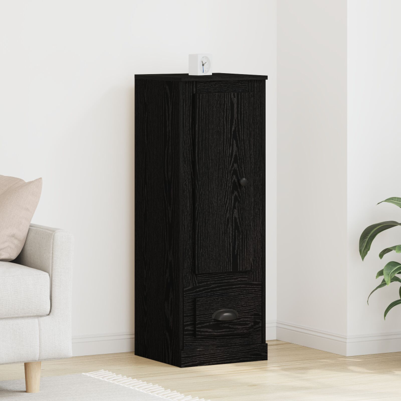 Highboard Schwarz Eiche 36x35,5x103,5 cm Holzwerkstoff