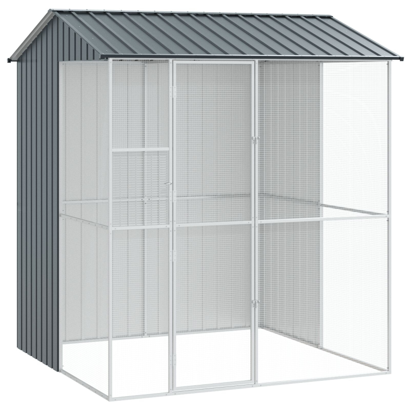 Vogelvoliere Anthrazit 215x210x247 cm Stahl