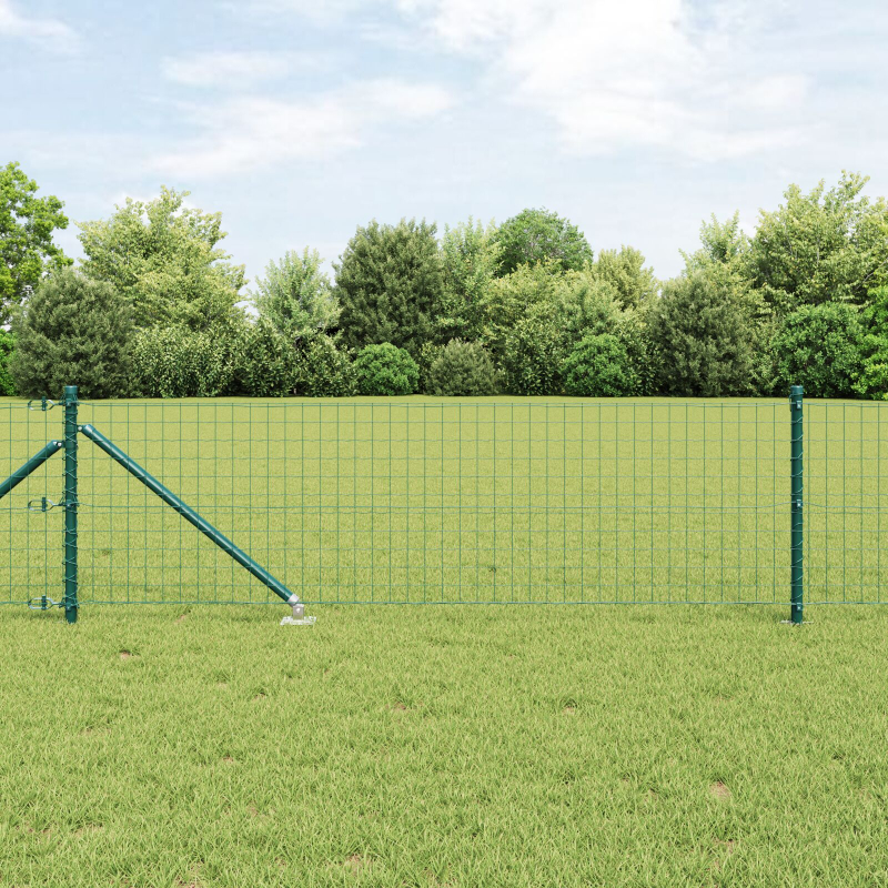 Pfosten mit Spitze 52 Stück Ø32 mm 60 cm Verzinkter Stahl