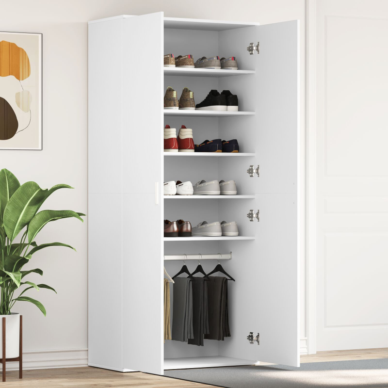 Schuhschrank 80x39x180 cm Holzwerkstoff