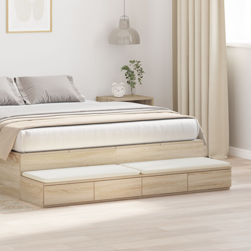 Bettkommoden Sonoma Eiche 160x36,5x16,5 cm Holzwerkstoff