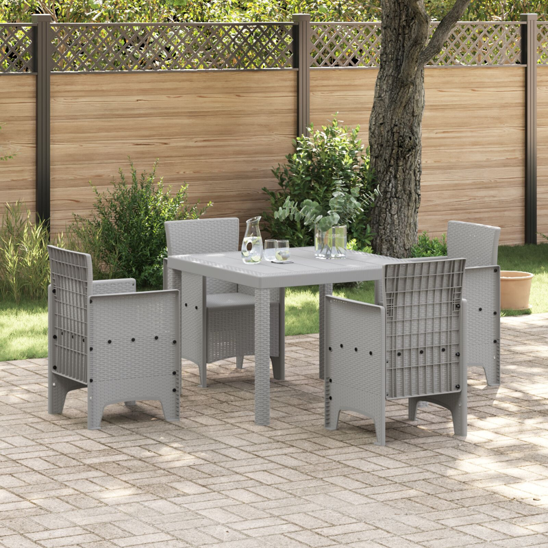 Gartentisch Hellgrau Kunststoff Standard Langlebig