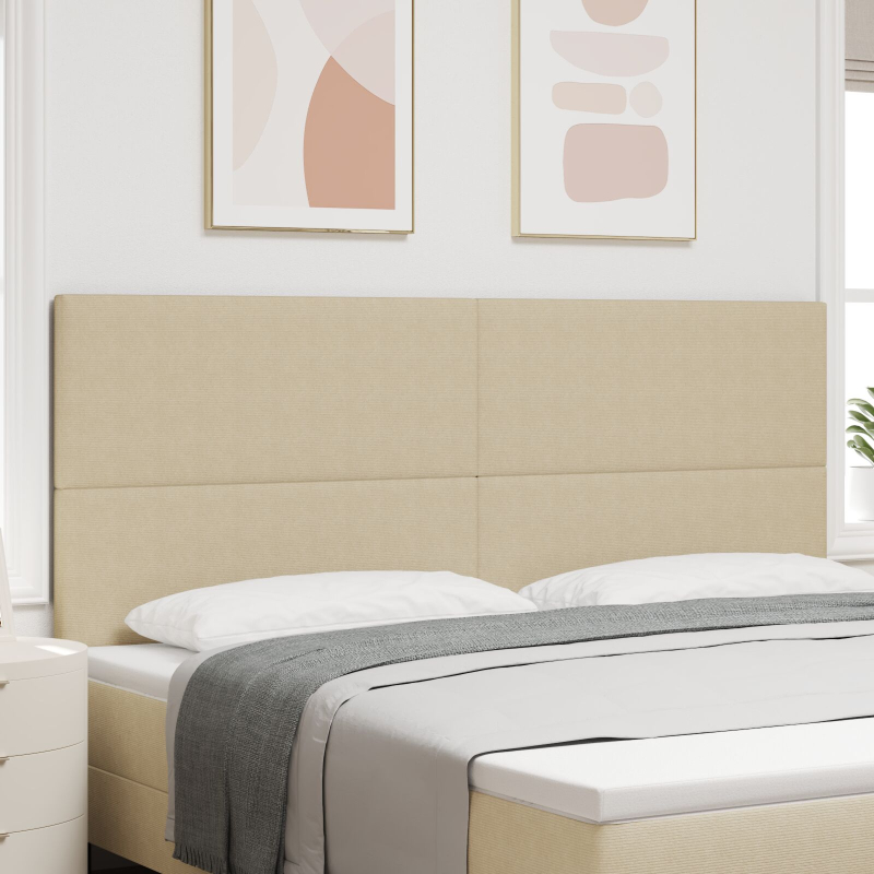 Kopfteil Einfaches Design Hellgrün Grau 200 cm Cord-Stoff