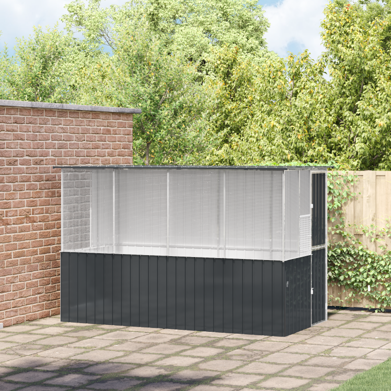 Vogelkäfig Anthrazit 215x78x200 cm Verzinkter Stahl