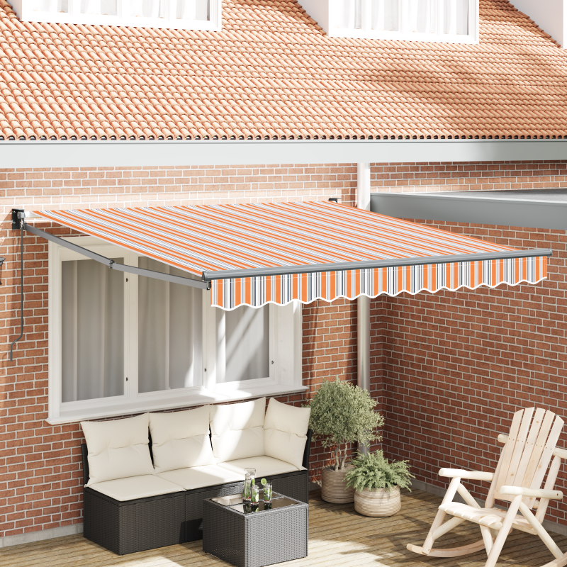 Manuelle Einziehbare Markise Multicolor Streifen 300x250 cm