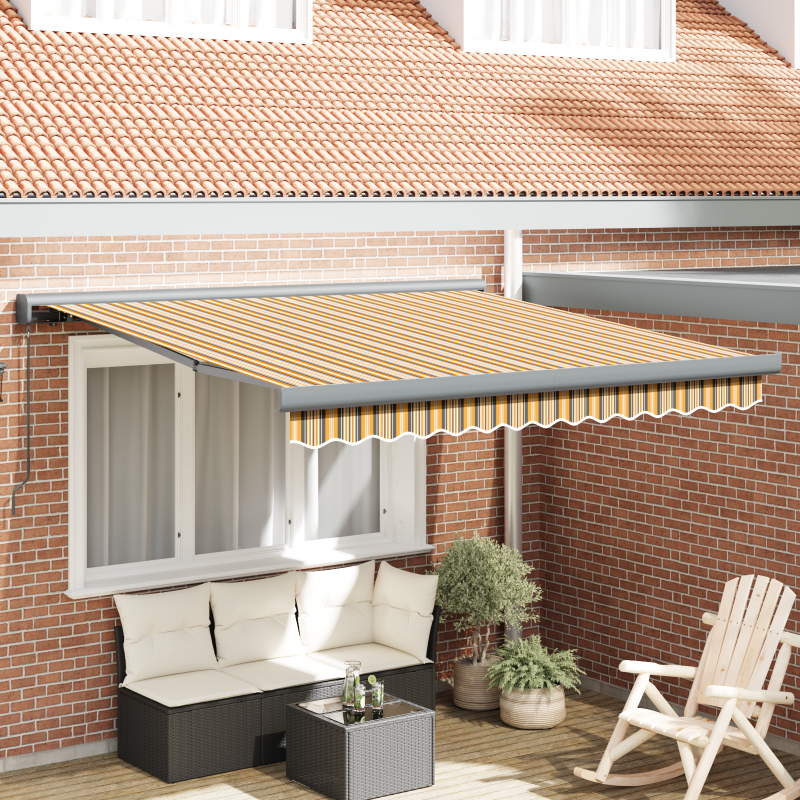 manuelle einziehbare Markise mehrfarbiger Streifen 300x250 cm