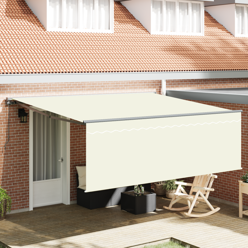 Manuelle einziehbare Markise Creme 350x250 cm