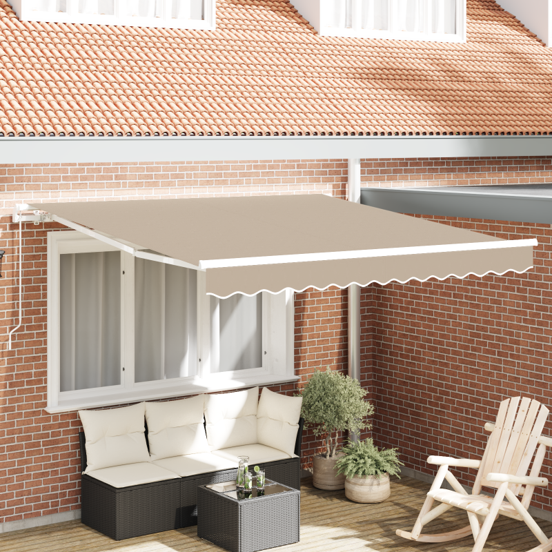 Manuelle Einziehbare Markise Beige 350x250 cm