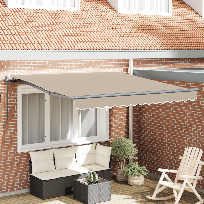 Manuelle einziehbare Markise Beige 350x250 cm