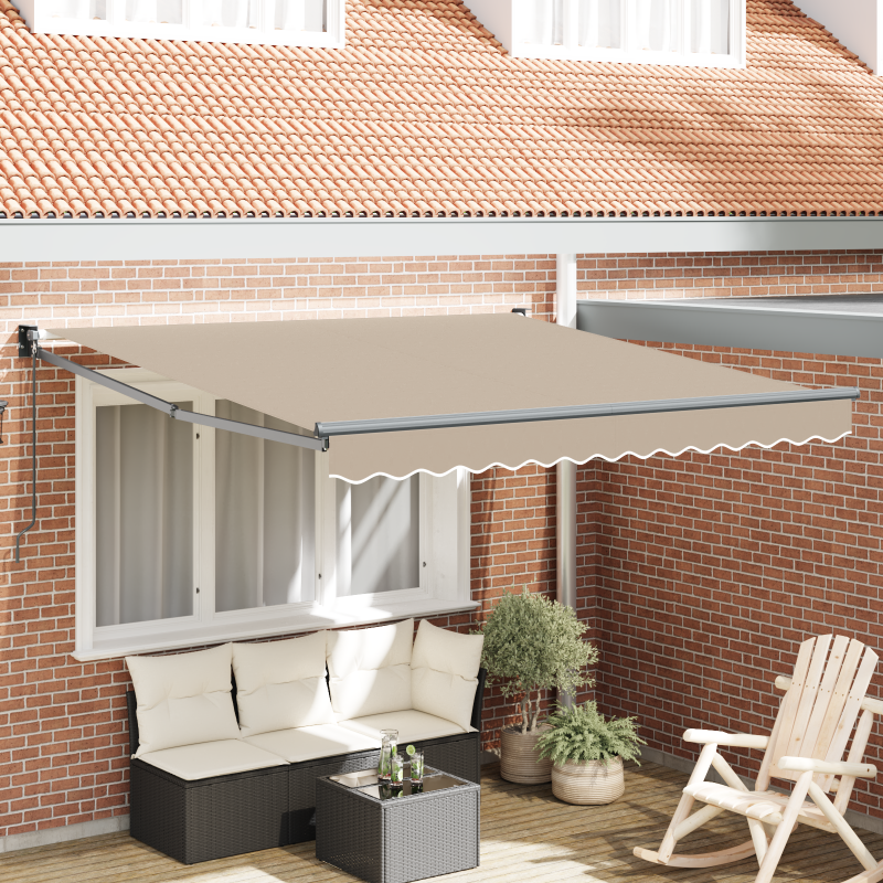 Manuelle Einziehbare Markise Beige 350x250 cm