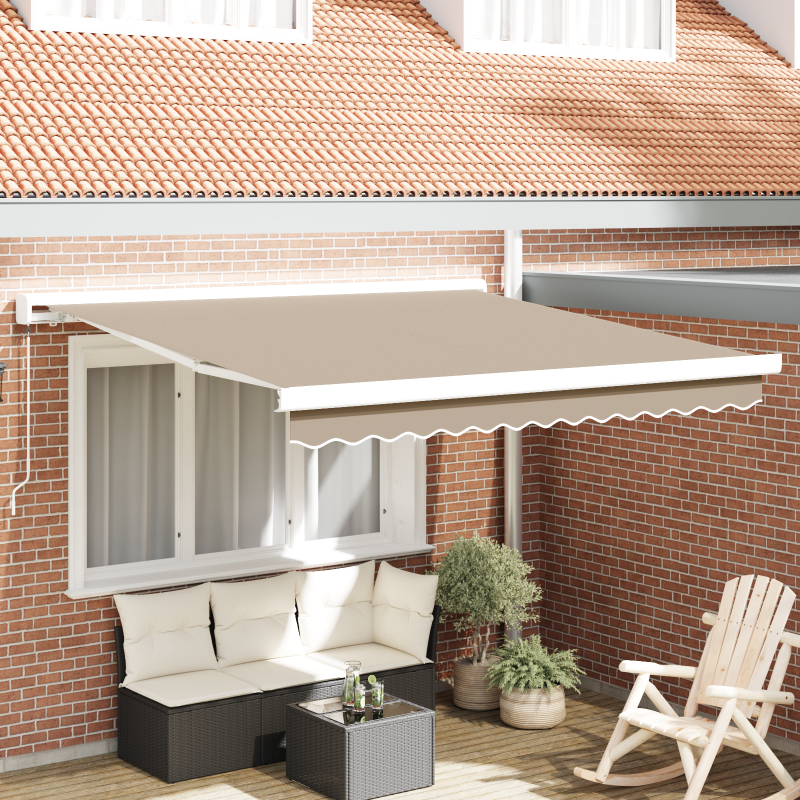 Manuelle Einziehbare Markise Beige 350x250 cm