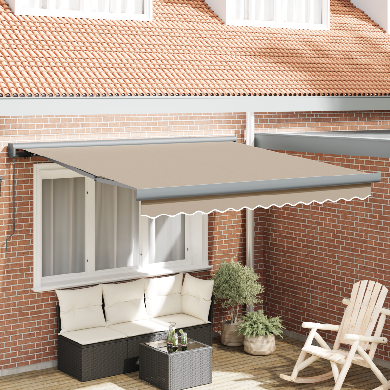 Manuelle einziehbare Markise Beige 350x250 cm