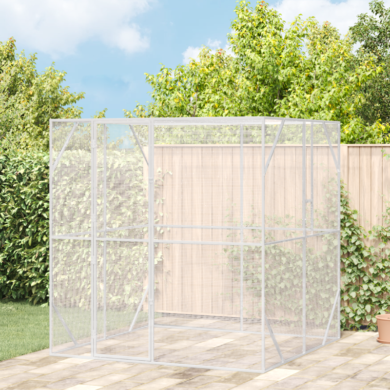 Vogelhaus Anthrazit 209x202x214 cm Stahl