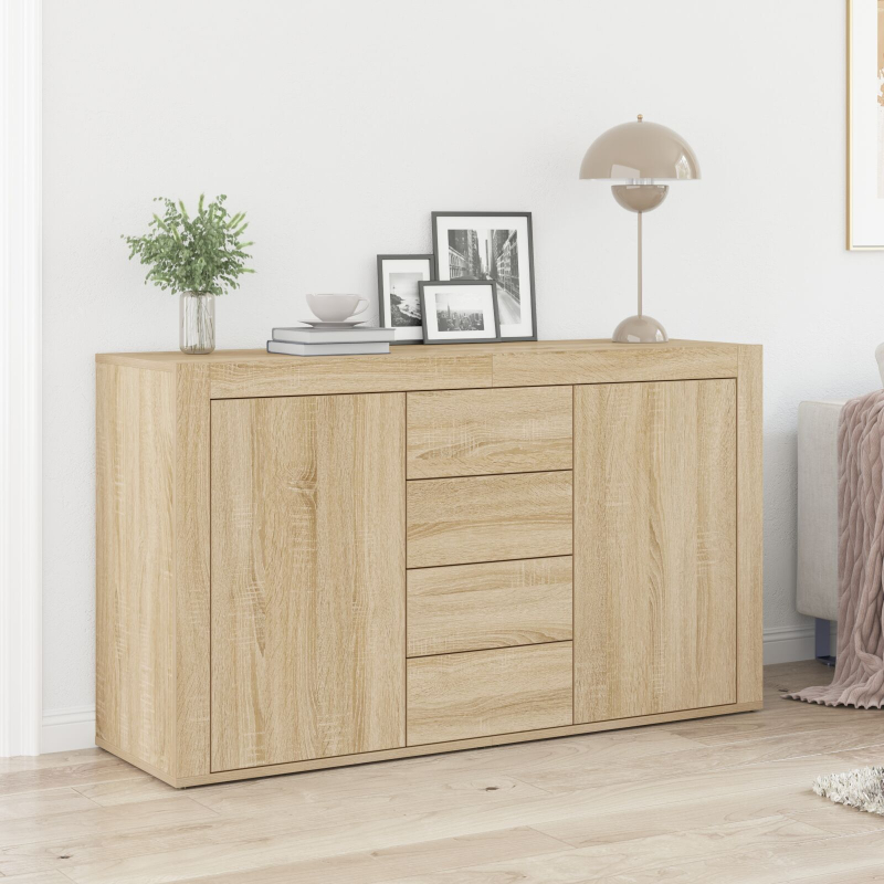Sideboard Sonoma Eiche Engineered wood 120 x 36 x 69 cm Stauraum