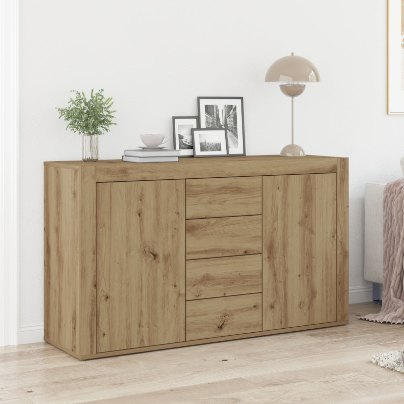 Sideboard Eichenholz Holzwerkstoff 120 x 36 x 69 cm