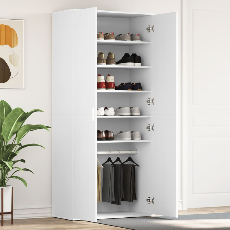 Schuhschrank 80x39x180 cm Holzwerkstoff