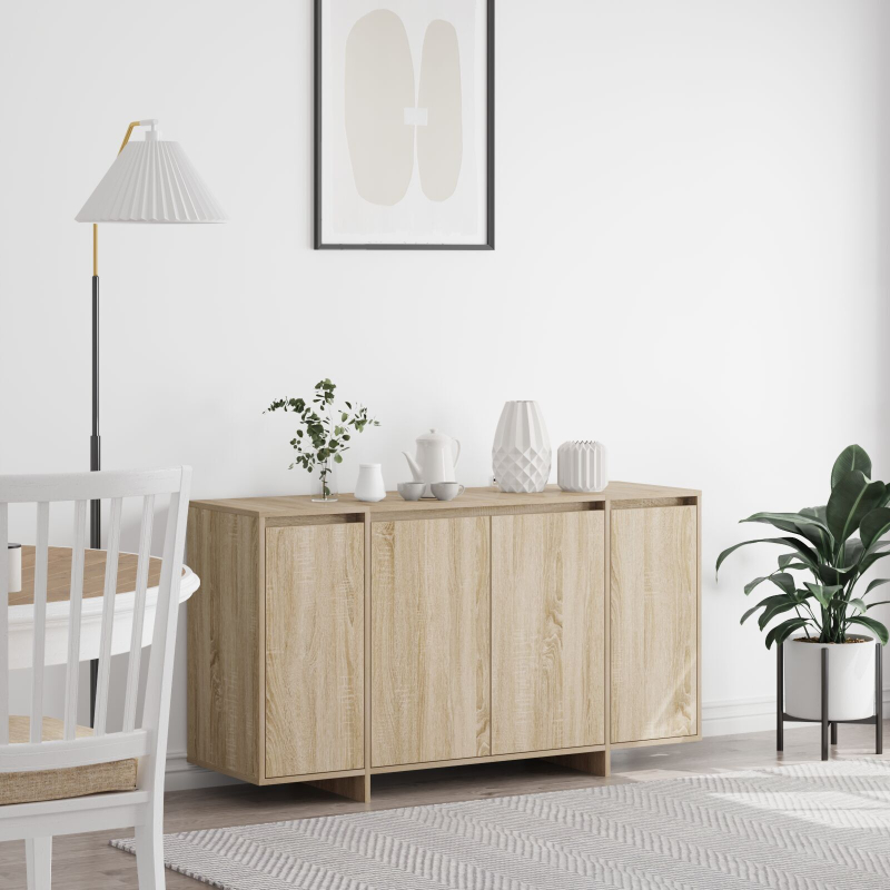 Eiche Sideboard Sonoma Eiche Holzwerkstoff 135 x 41 x 75 cm