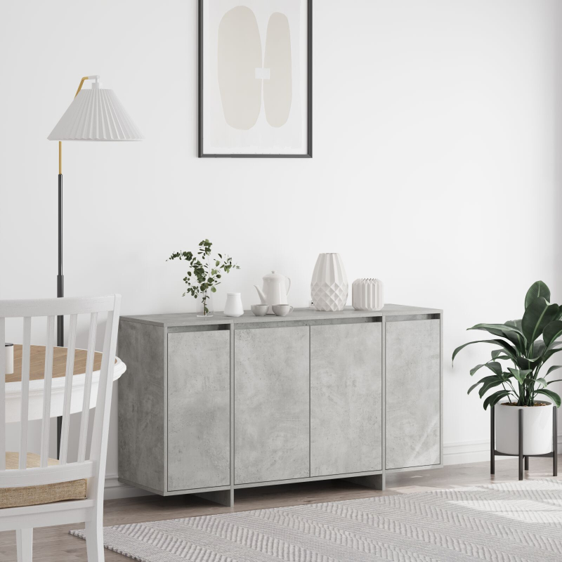 Beton Grau Sideboard Beton grau Holzwerkstoff 135 x 41 x 75 cm