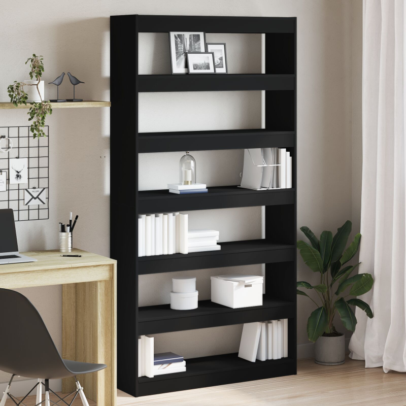 Bücherregal Schwarz Holzwerkstoff 100 x 30 x 198 cm Bücherregal