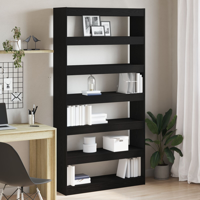 Bücherregal Schwarze Eiche Material 100 x 30 x 198 cm Regale