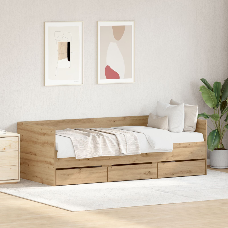 Tagbett Artisan Eiche Holzwerkstoff 90 x 200 cm Langlebig