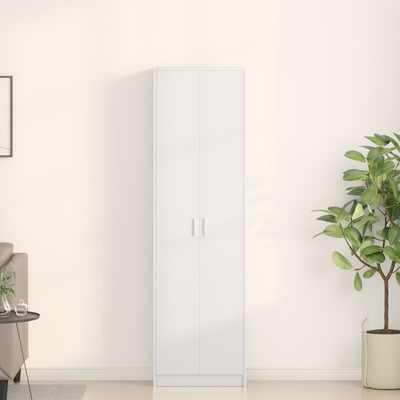 Kleiderschrank Weiß 55x25x189 cm Holzwerkstoffe