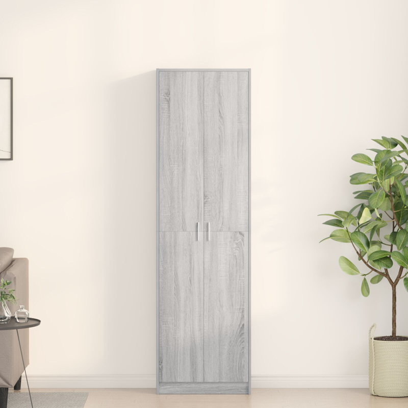 Kleiderschrank Grauer Sonoma 55x25x189 cm Holzwerkstoff