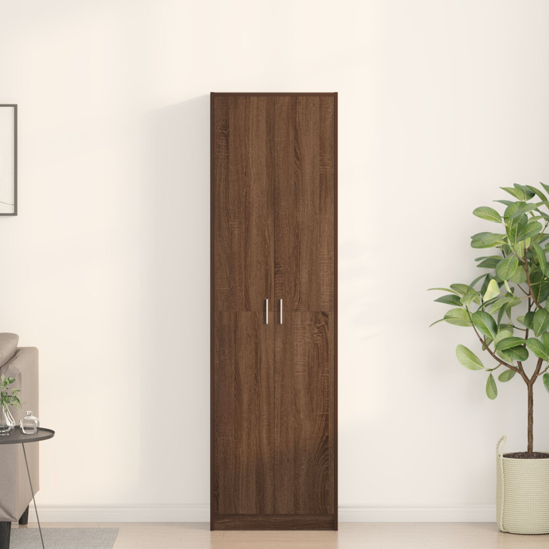 Kleiderschrank Braun Eiche 55x25x189 cm Holzwerkstoff