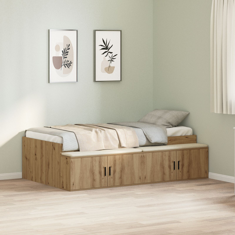 Stauraum-Bettgestell Artisan Eiche 90x200 cm