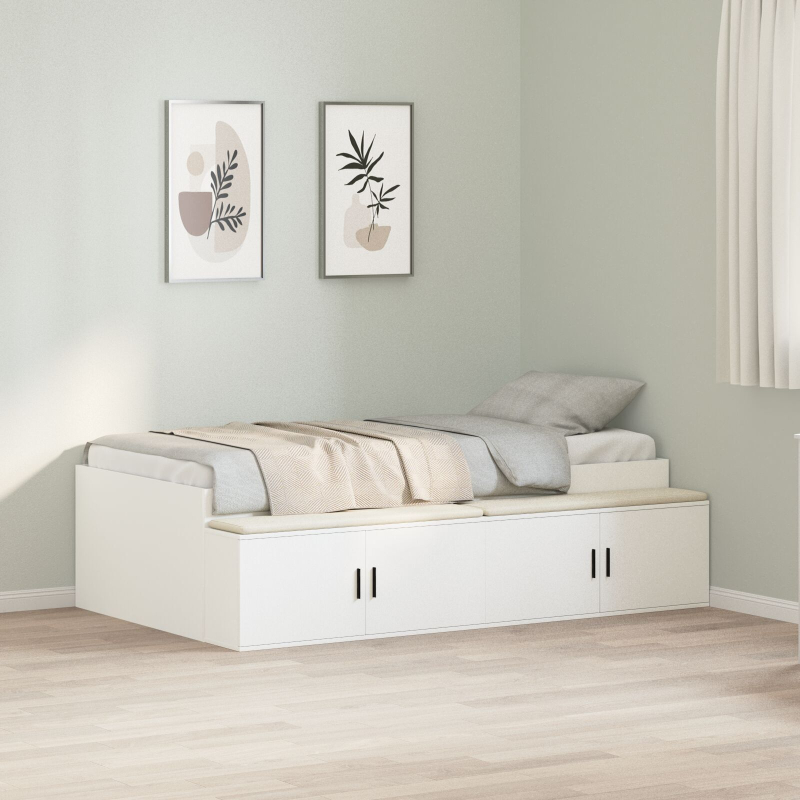 Stauraum Bettgestell Weiß 80x200 cm