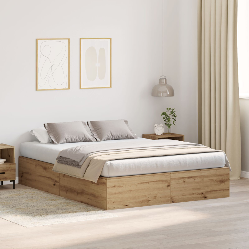 Stauraum Bettgestell Artisan Eiche 140x200 cm