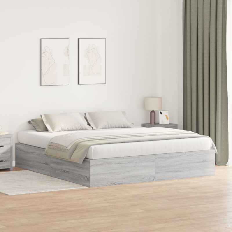 Stauraum-Bettgestell Grau Sonoma 180x200 cm