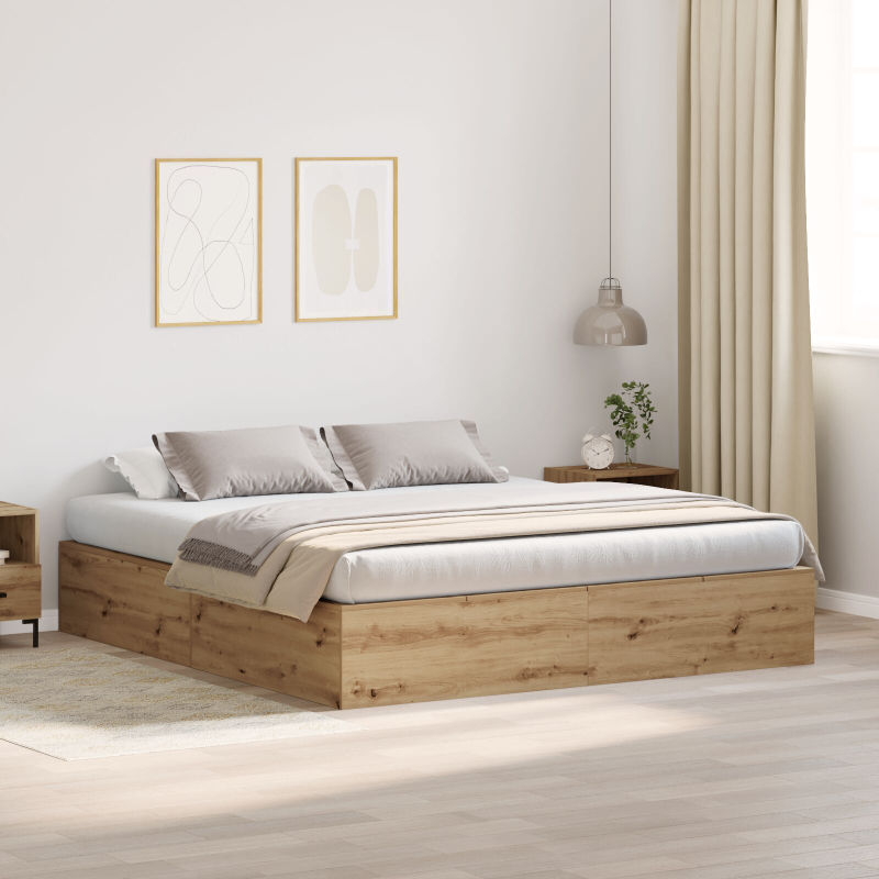 Storage Bed Frame Artisan Oak 180x200 cm
