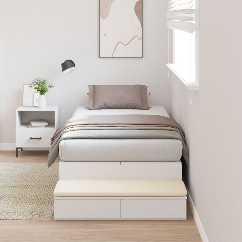Stauraum-Bettgestell Weiß 100x200 cm
