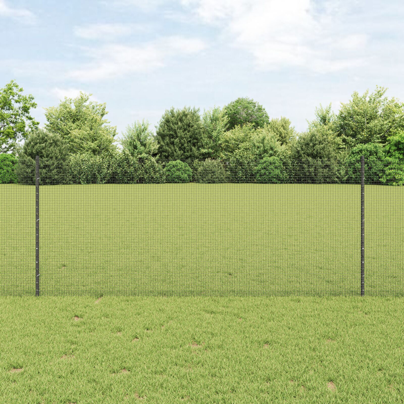 Hühnerdrahtzaun-Set Set aus 2 Grau Metall 10 x 1 m Langlebig