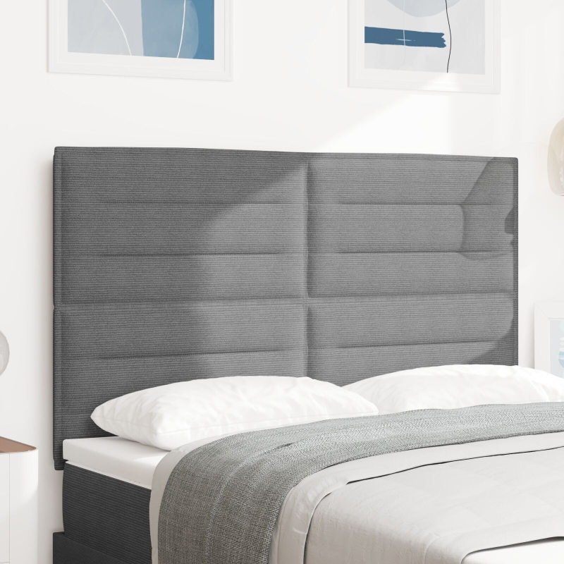 Kopfteil Schlichtes Design Hellgrau 140 cm Cordstoff