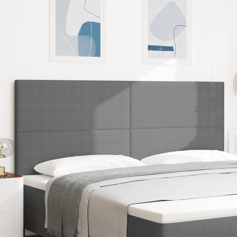 Kopfteil Einfaches Design Hellgrau 200 cm Cord-Stoff