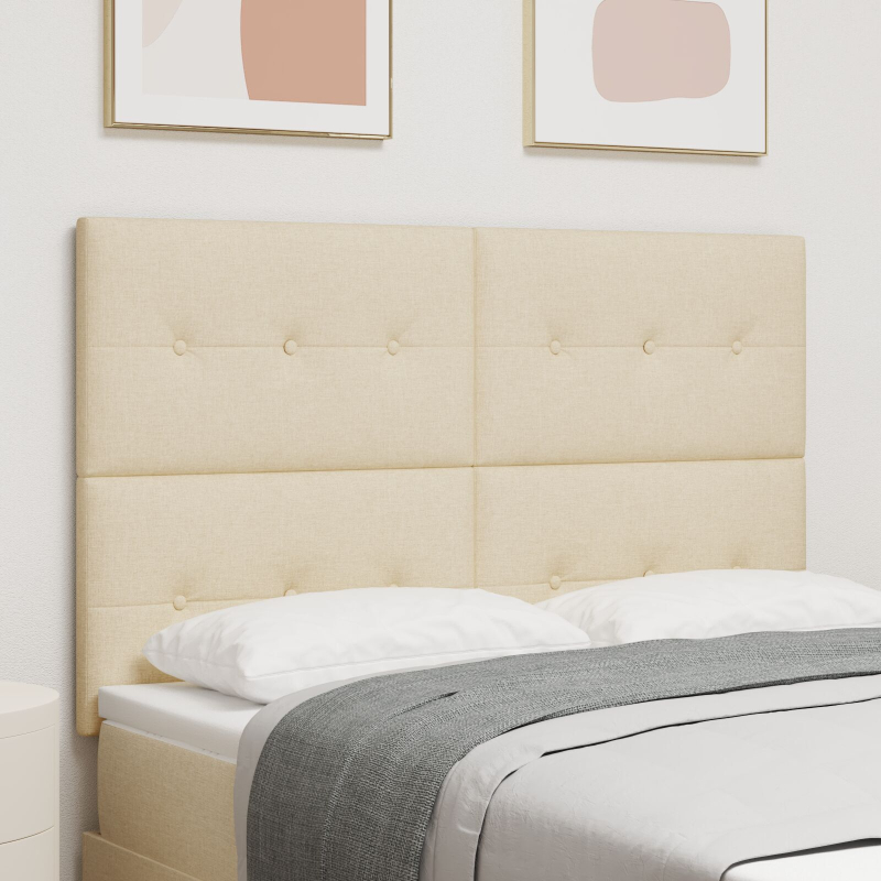 Kopfteil Mit Knopfheftung Creme 160 cm Stoff