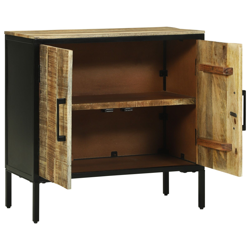 Sideboard 70x35x70 cm Massives Raues Holz Mango