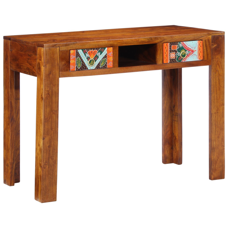 Schreibtisch 100x50x75 cm Massivholz Akazie
