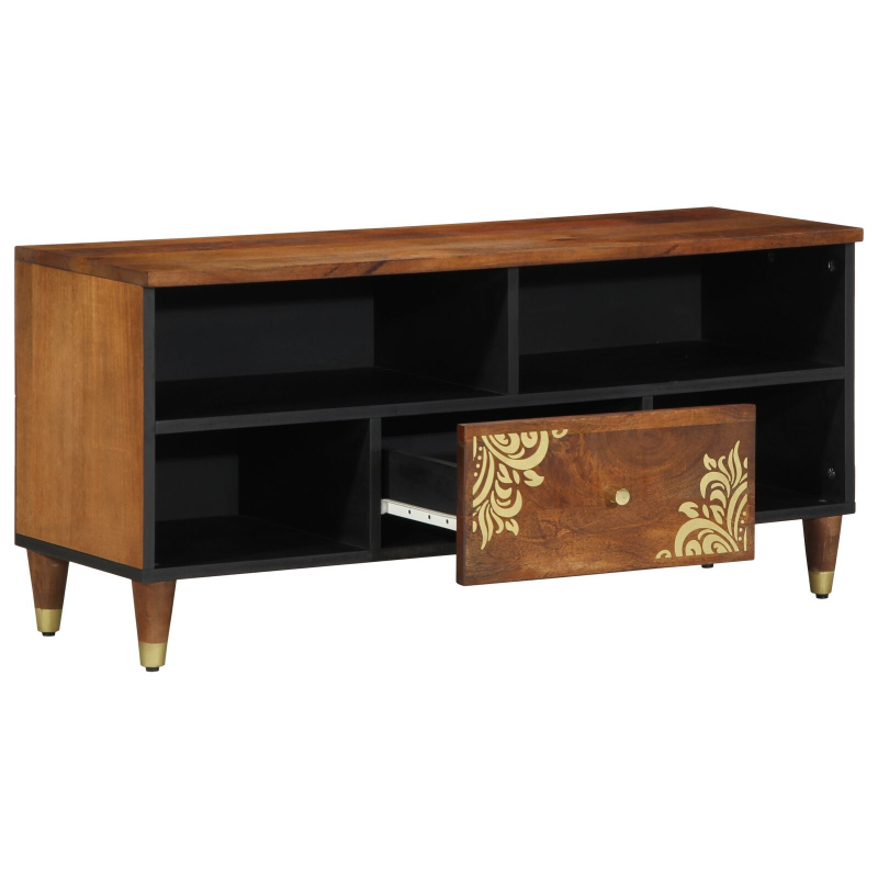 TV-Schrank 100x33x46 cm aus massivem Mangoholz