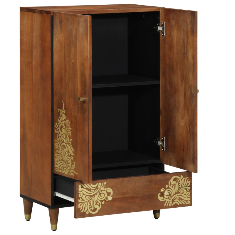 Highboard 60x33x100 cm Massivholz Mango
