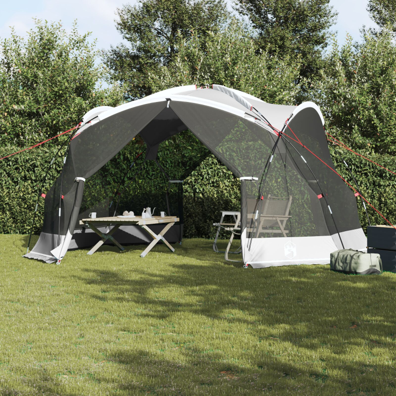 Camping-Mückennetz mit Türen Grau für 8 Personen wasserdicht