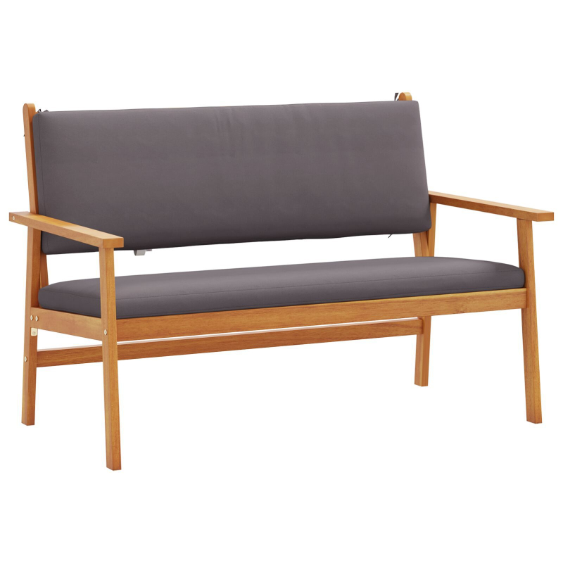 4-teilige Garten-Sofaset mit Kissen aus massivem Akazienholz