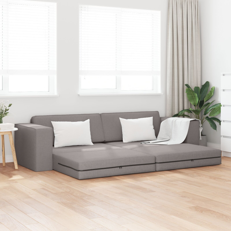 Boden Sofa Bett 2-in-1 Taupe 245x150x60.5 cm Stoff