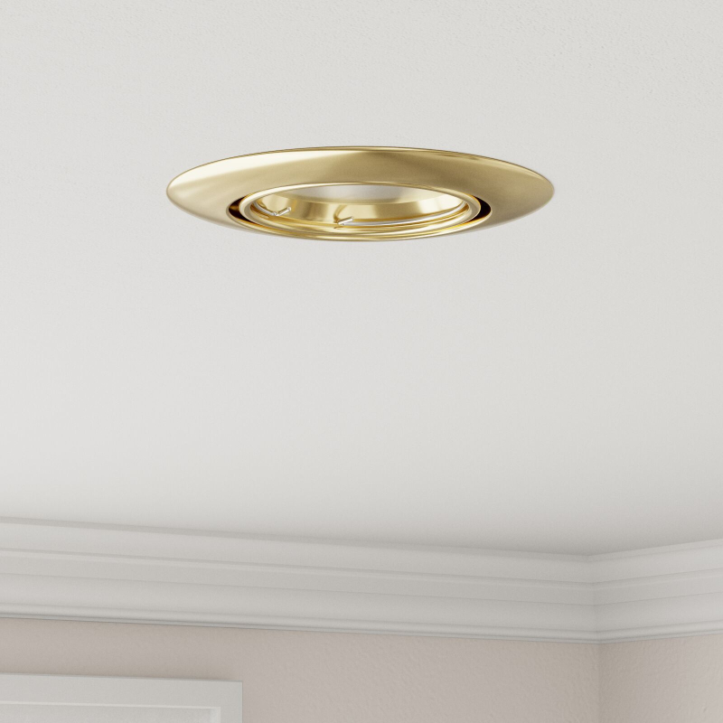 Einbau-Spotlights 12 Stück Rund GU10 Gold Ø90 mm Stahl