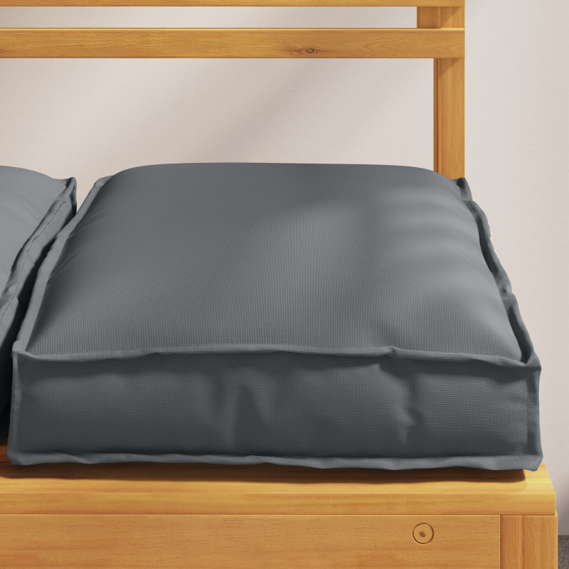 Palettenkissen für Sitz 2 Stk Anthrazit 40x40x8 cm Oxford Stoff