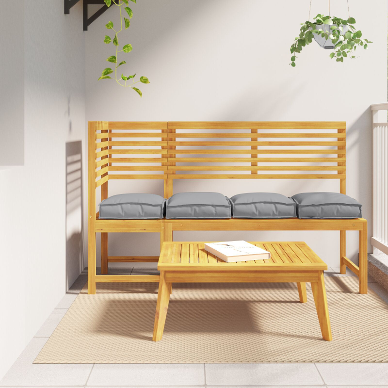 Pallet-Kissen für Sitze 4 Stk Grau 40x40x8 cm Oxford-Stoff