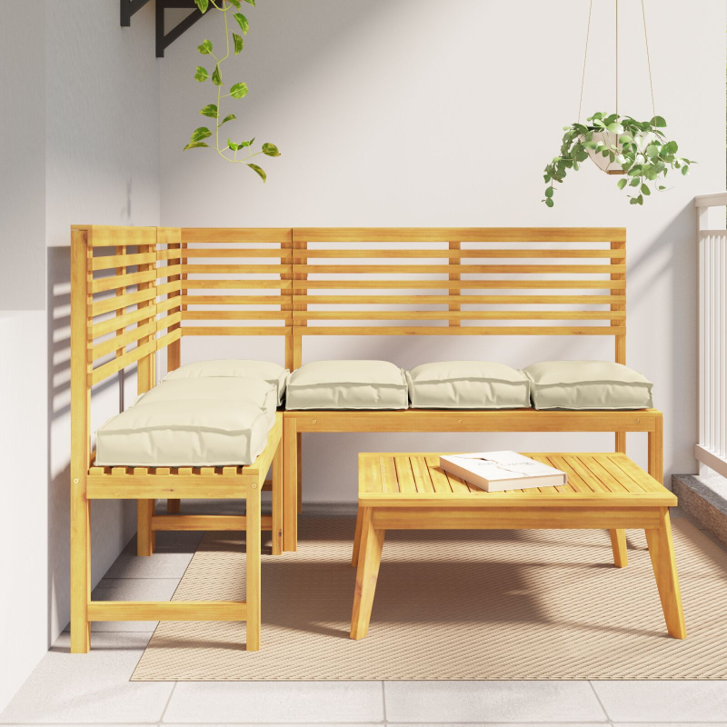 Pallet Kissen für Sitz 6 Teile Creme 40x40x8 cm Oxford Stoff